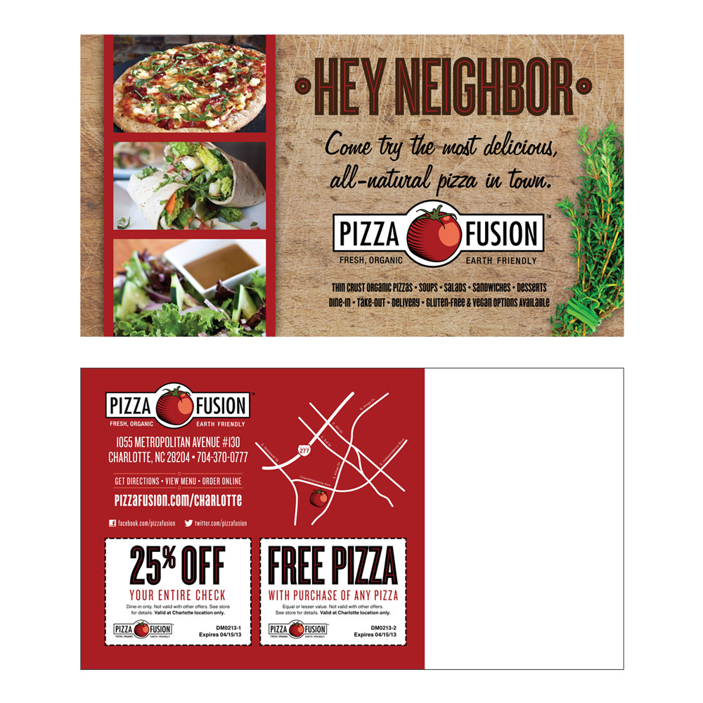 Pizza Fusion Direct Mail