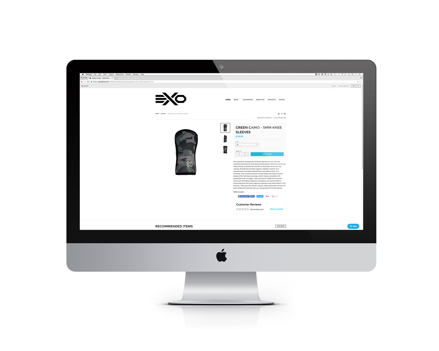 Exo Website Product Page