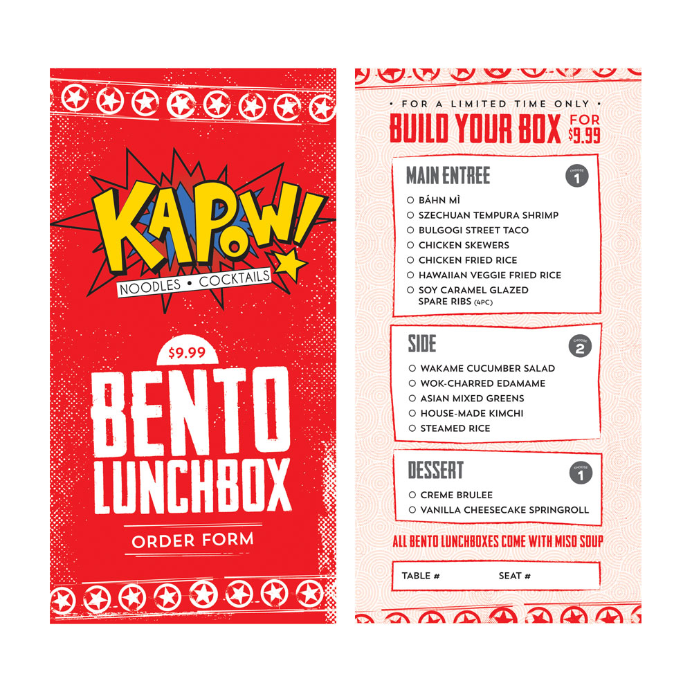 Kapow! Bento Box Card