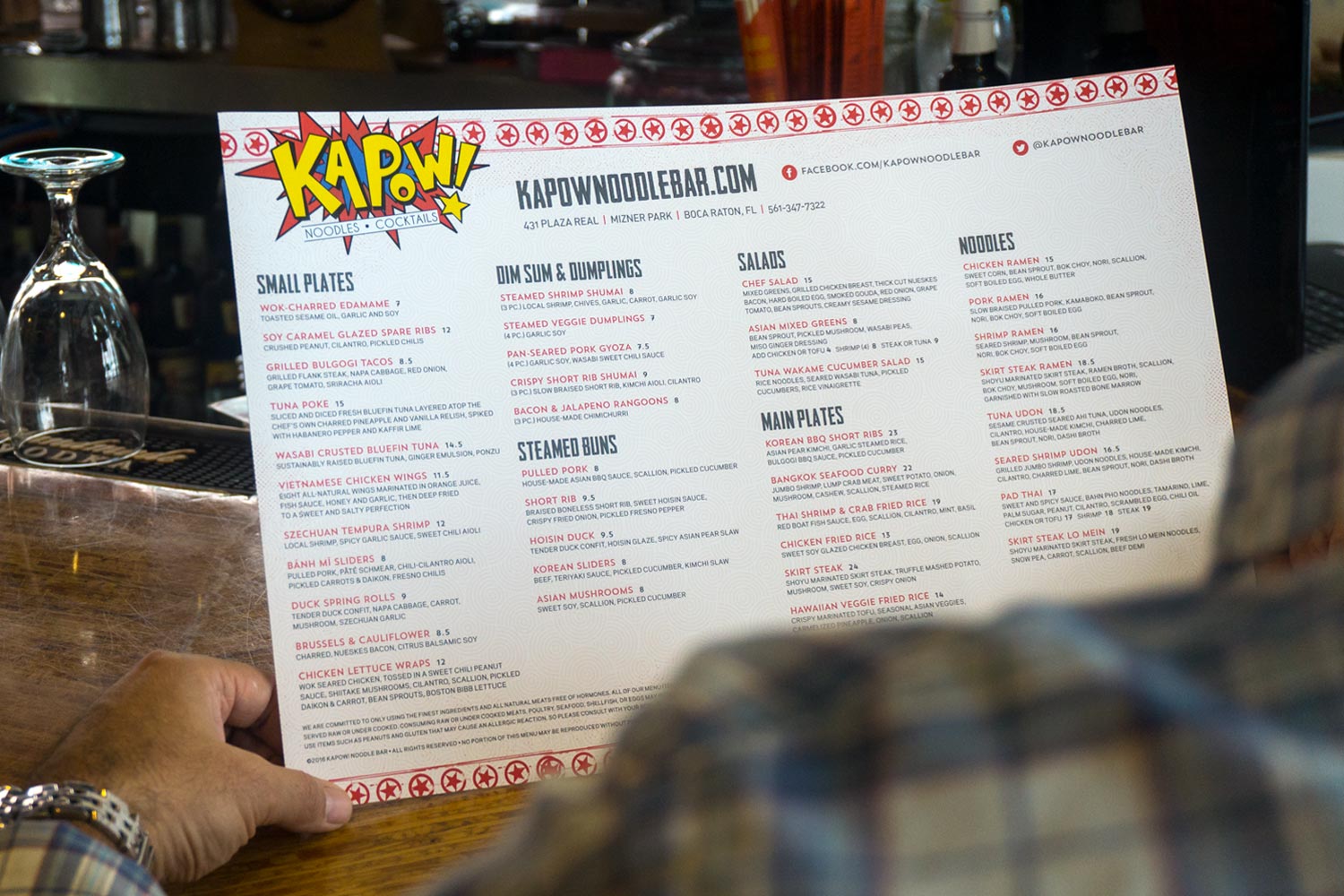 Kapow! Menu