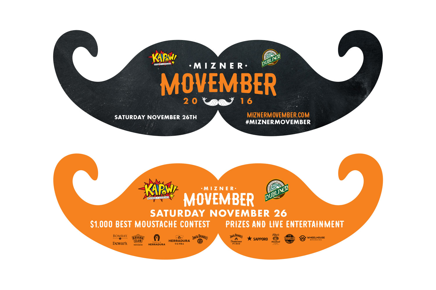 Mizner Movember Die-Cut Flyer